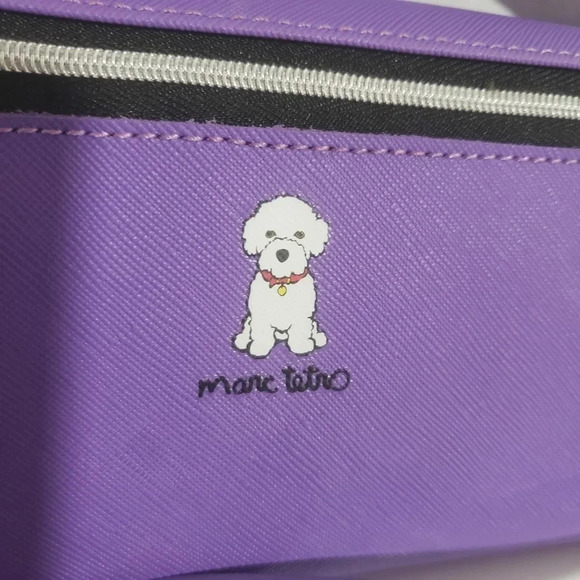 Bishon Fris Purple Crossbody Bag with Card Holder  Set by Marc Tetro. - Picture 6 of 8